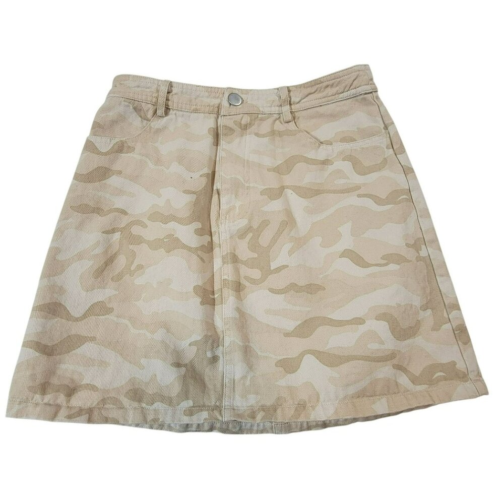 Lelis Skirt, Girls Small, Tan & Brown Desert Camo Print,Twill, Pockets, GUC